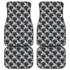 Black And White Octopus Pattern Print Front and Back Car Floor Mats