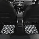 Black And White Octopus Pattern Print Front and Back Car Floor Mats