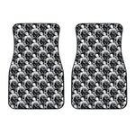 Black And White Octopus Pattern Print Front Car Floor Mats