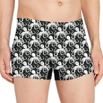 Black And White Octopus Pattern Print Men's Boxer Briefs