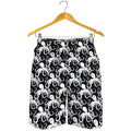 Black And White Octopus Pattern Print Men's Shorts