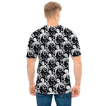 Black And White Octopus Pattern Print Men's T-Shirt