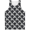 Black And White Octopus Pattern Print Men's Tank Top