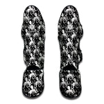 Black And White Octopus Pattern Print Muay Thai Shin Guard