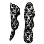 Black And White Octopus Pattern Print Muay Thai Shin Guard