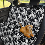 Black And White Octopus Pattern Print Pet Car Back Seat Cover