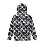 Black And White Octopus Pattern Print Pullover Hoodie