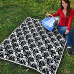 Black And White Octopus Pattern Print Quilt