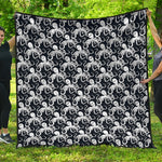 Black And White Octopus Pattern Print Quilt