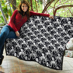 Black And White Octopus Pattern Print Quilt