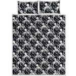 Black And White Octopus Pattern Print Quilt Bed Set