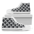 Black And White Octopus Pattern Print White High Top Sneakers