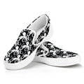 Black And White Octopus Pattern Print White Slip On Sneakers