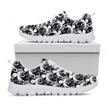 Black And White Octopus Pattern Print White Running Shoes
