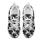 Black And White Octopus Pattern Print White Sneakers