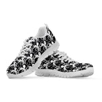 Black And White Octopus Pattern Print White Sneakers