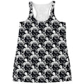 Black And White Octopus Pattern Print Women's Racerback Tank Top