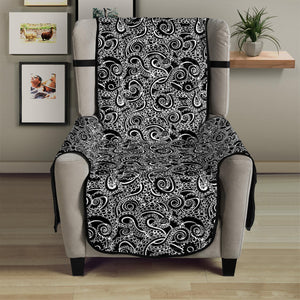 Black And White Octopus Tentacles Print Armchair Protector