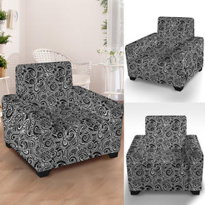 Black And White Octopus Tentacles Print Armchair Slipcover