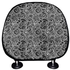 Black And White Octopus Tentacles Print Car Headrest Covers