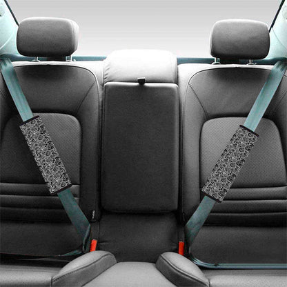 Black And White Octopus Tentacles Print Car Seat Belt Covers