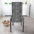 Black And White Octopus Tentacles Print Dining Chair Slipcover