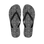 Black And White Octopus Tentacles Print Flip Flops
