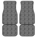 Black And White Octopus Tentacles Print Front and Back Car Floor Mats