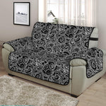Black And White Octopus Tentacles Print Half Sofa Protector
