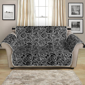 Black And White Octopus Tentacles Print Loveseat Protector