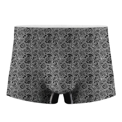 Black And White Octopus Tentacles Print Men's Boxer Briefs