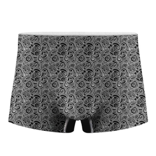 Black And White Octopus Tentacles Print Men's Boxer Briefs