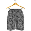 Black And White Octopus Tentacles Print Men's Shorts