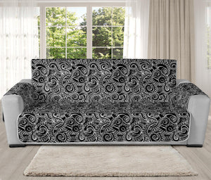 Black And White Octopus Tentacles Print Oversized Sofa Protector