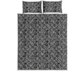 Black And White Octopus Tentacles Print Quilt Bed Set