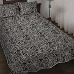 Black And White Octopus Tentacles Print Quilt Bed Set