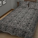 Black And White Octopus Tentacles Print Quilt Bed Set