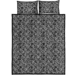 Black And White Octopus Tentacles Print Quilt Bed Set