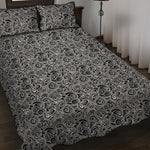 Black And White Octopus Tentacles Print Quilt Bed Set