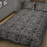 Black And White Octopus Tentacles Print Quilt Bed Set