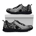 Black And White Odin With Crows Print Black Running Shoes