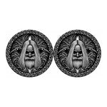Black And White Odin With Crows Print Car Coasters