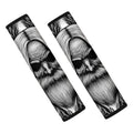 Black And White Odin With Crows Print Car Seat Belt Covers