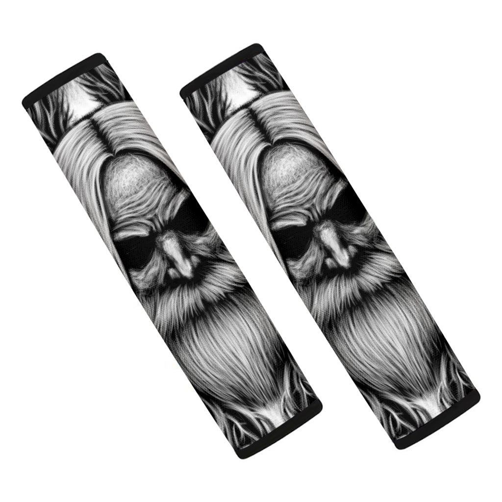 Black And White Odin With Crows Print Car Seat Belt Covers