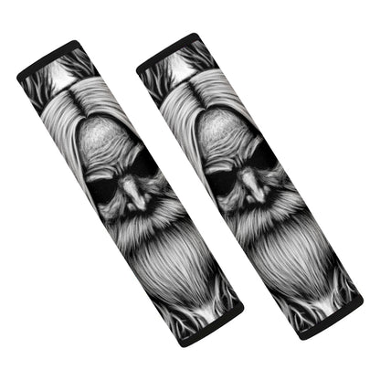 Black And White Odin With Crows Print Car Seat Belt Covers