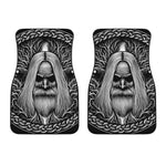Black And White Odin With Crows Print Front Car Floor Mats