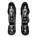 Black And White Odin With Crows Print Muay Thai Shin Guards