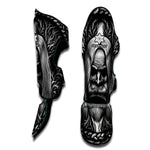 Black And White Odin With Crows Print Muay Thai Shin Guard
