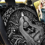 Black And White Odin With Crows Print Pet Car Back Seat Cover