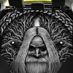 Black And White Odin With Crows Print Pet Car Back Seat Cover